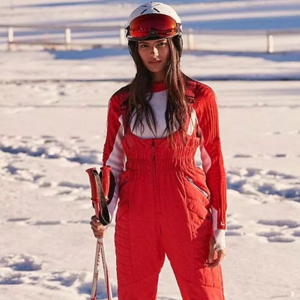 Free People Movement All Prepped Bibb Snow Ski Pants Size Xs - Red Pink